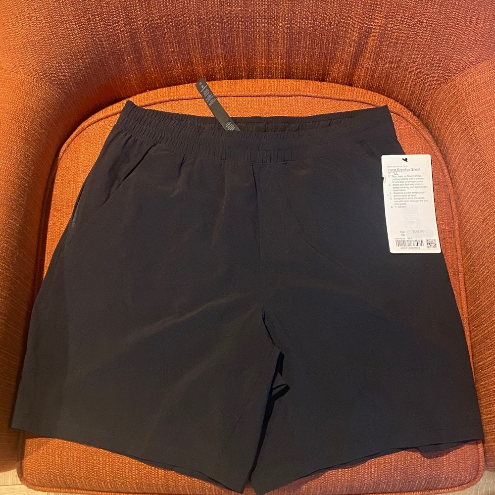 Lululemon Black Pace Breaker Short